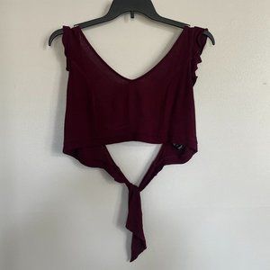 Kendall & Kylie Maroon Crop Top